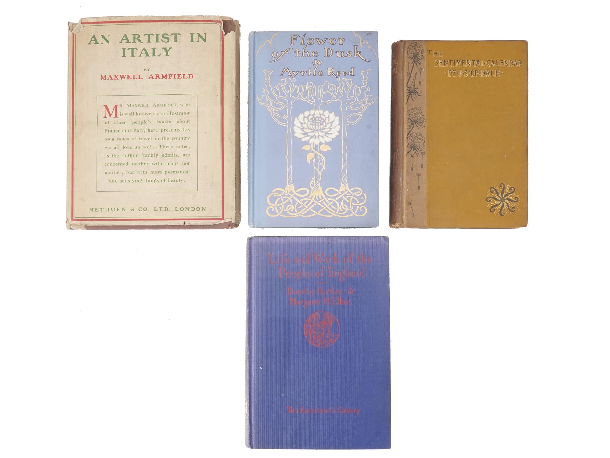 FOUR ANTIQUE AND VINTAGE ENGLISH BOOK COLLECTION PIC-